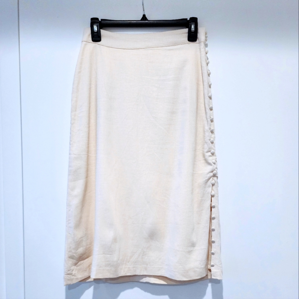 NWT Madewell Linen Pencil Skirt